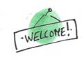 aquarelle pancarte "welcome"